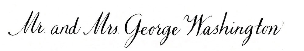 2. Style: Mr. and Mrs. George Washington (Venetian)