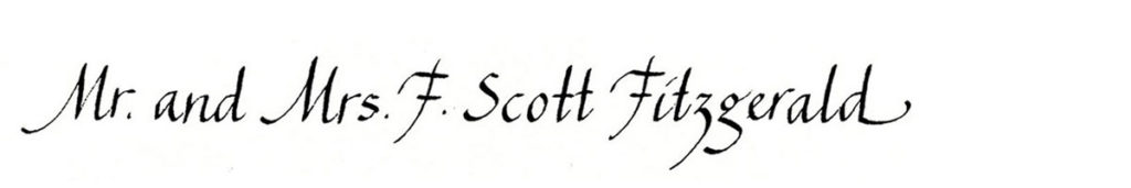 15. Style: Mr. and Mrs. F. Scott Fitzgerald (Chancery Italic)