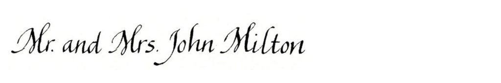 18. Style: Mr. and Mrs. John Milton (Chantal)